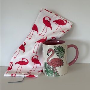 Flamingo 🦩 Mug and Dish Towel